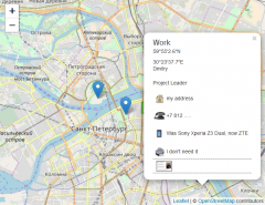 Information window - Contact information and toolbar